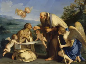 The Last Communion of Saint Mary of Egypt by Marcantonio Franceschini Oil Painting