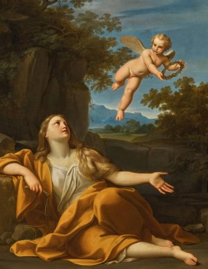 The Penitent Magdalen by Marcantonio Franceschini Oil Painting
