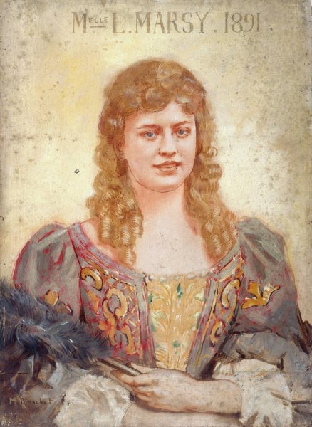 Louise Marsy  by Marcel Baschet - Hand-Painted Oil Painting Reproduction