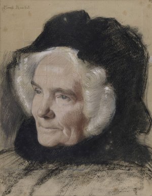 Madame Vendryes, grand-mere de l'artiste by Marcel Baschet Oil Painting