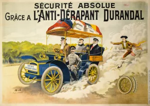 Securite Absolue Grace A L'anti-Derapant Durandal by Marcellin Auzolle Oil Painting