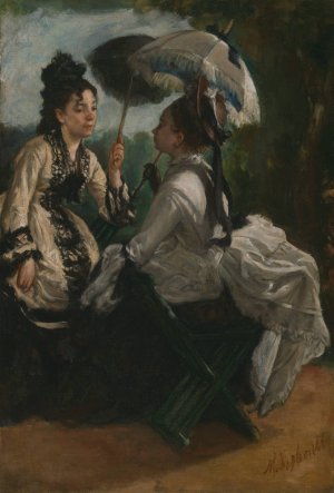 The Conversation by Marcellin-Gilbert Desboutin Oil Painting