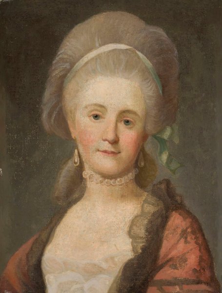 Portrait of Anna Szaniawska nee Scypion  by Marcello Bacciarelli - Hand-Painted Oil Painting Reproduction