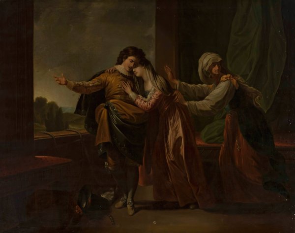 Romeo and Juliet  by Marcello Bacciarelli - Hand-Painted Oil Painting Reproduction