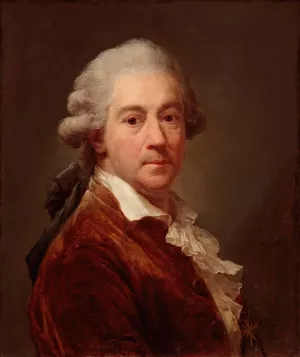 Self-portrait in a tailcoat by Marcello Bacciarelli Oil Painting