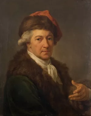 Self-Portrait in the Polish National Costume by Marcello Bacciarelli Oil Painting