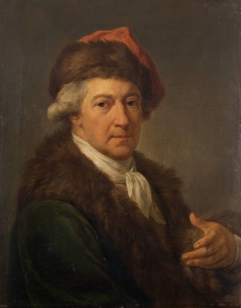 Self-Portrait in the Polish National Costume  by Marcello Bacciarelli - Hand-Painted Oil Painting Reproduction