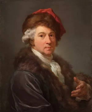 Self-portrait by Marcello Bacciarelli Oil Painting