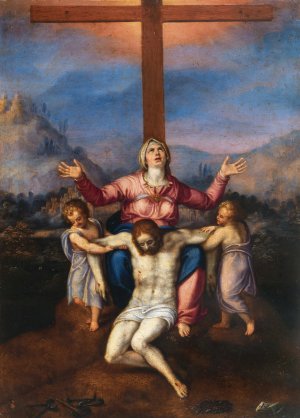Pieta, after Michelangelo Buonarroti by Marcello Venusti Oil Painting