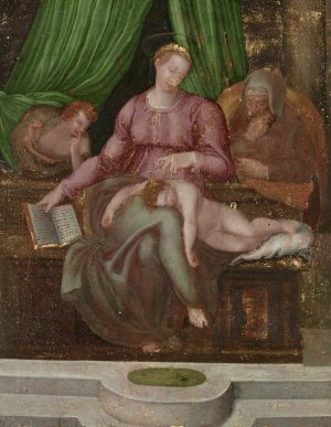 The Holy Family by Marcello Venusti Oil Painting