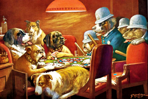 Pinched with Four Aces Oil painting by Marcellus Cassius