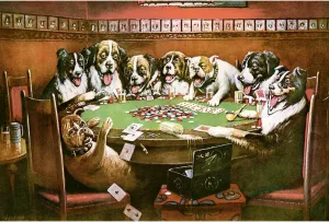 Poker Sympathy by Marcellus Cassius Oil Painting