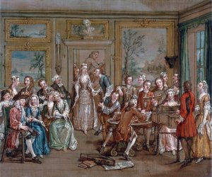 Musical Conversation by Marcellus Laroon The Younger Oil Painting