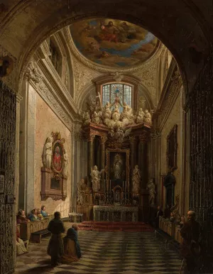 Literary Chapel in St. John's Cathedral in Warsaw by Marcin Zaleski Oil Painting