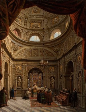 Sigismund's Chapel by Marcin Zaleski Oil Painting