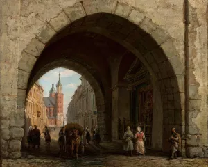 St. Florian's Gate in Krakow by Marcin Zaleski Oil Painting