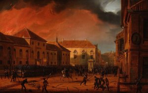 Taking of the Warsaw Arsenal Oil painting by Marcin Zaleski