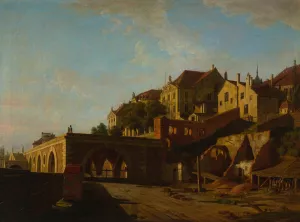 View of the castle from the north by Marcin Zaleski Oil Painting