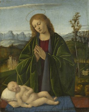 Madonna Adoring the Child by Marco Basaiti Oil Painting