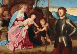 The Holy Family with the Infant Saint John the Baptist and Saint George by Marco Basaiti Oil Painting