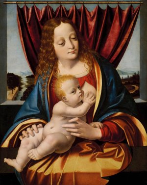 Madonna and Child by Marco D' Oggiono Oil Painting