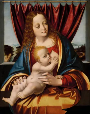 Madonna and Child by Marco D' Oggiono Oil Painting