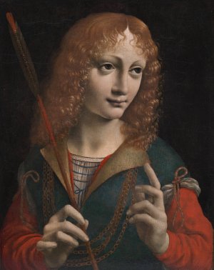 Portrait of a Youth as Saint Sebastian by Marco D' Oggiono Oil Painting