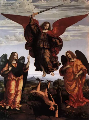 The Three Archangels by Marco D' Oggiono - Oil Painting Reproduction