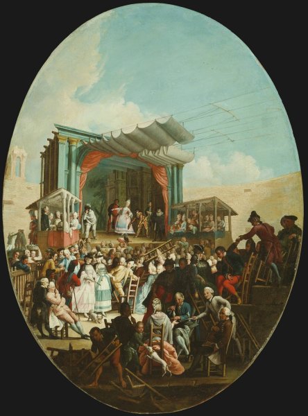 An Italian Comedy in Verona  by Marco Marcola - Hand-Painted Oil Painting Reproduction
