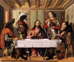 Supper at Emmaus painting by Marco Marziale
