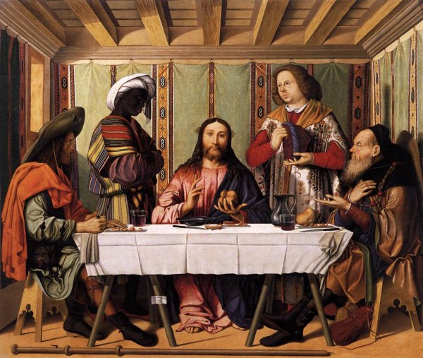 Main Product Photo of Supper at Emmaus Painting by Marco Marziale