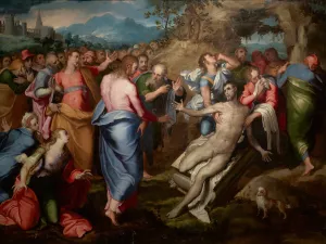 The Resurrection of Lazarus by Marco Pino Oil Painting