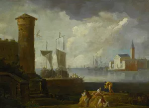 A Capriccio View Of San Giorgio Maggiore, Venice by Marco Ricci Oil Painting