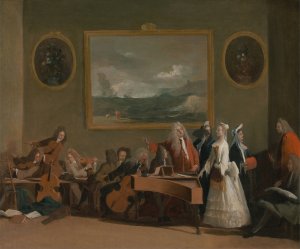 A Rehearsal of an opera by Marco Ricci Oil Painting