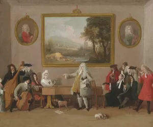 An Opera Rehearsal by Marco Ricci Oil Painting