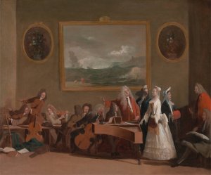 Rehearsal of an opera by Marco Ricci Oil Painting