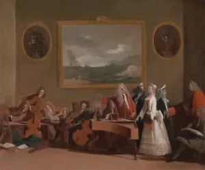 Rehearsal of an opera by Marco Ricci Oil Painting