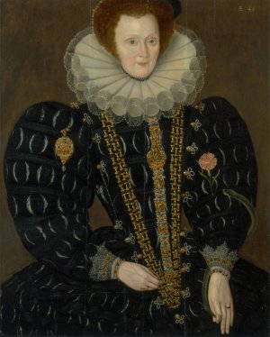 A Woman Called Lady Elizabeth Knightley by Marcus Gheeraerts The Younger Oil Painting