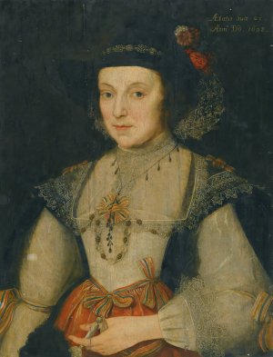 Portrait Of A Lady, Said To Be Lady Holderness by Marcus Gheeraerts The Younger Oil Painting