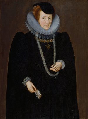 Portrait of a Woman, probably Mary, Lady Scudamore by Marcus Gheeraerts The Younger Oil Painting