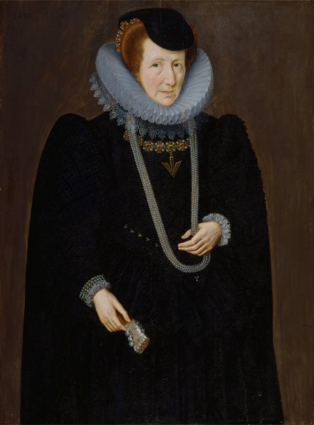 Main Product Photo of Portrait of a Woman, probably Mary, Lady Scudamore Painting by Marcus Gheeraerts The Younger