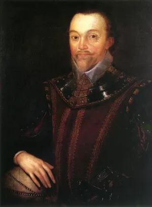 Sir Francis Drake by Marcus Gheeraerts The Younger Oil Painting