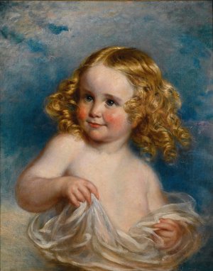 Portrait of a Young Girl by Margaret Sarah Carpenter Oil Painting