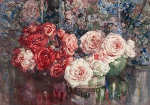 Roses by Margaret Stoddart Oil Painting