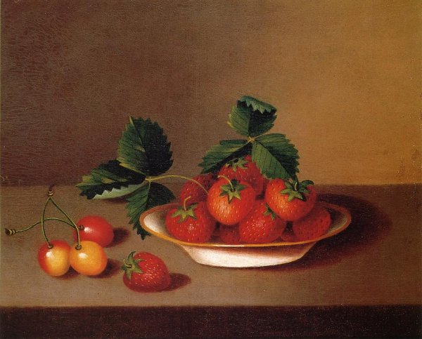 Strawberries and Cherries by Margaretta Angelica Peale - Hand-Painted Oil Painting Reproduction