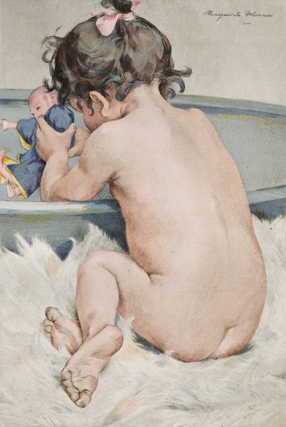 La Poupee  by Marguerite Delorme - Hand-Painted Oil Painting Reproduction