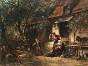 Der geflugelte Dieb by Mari Ten Kate Oil Painting