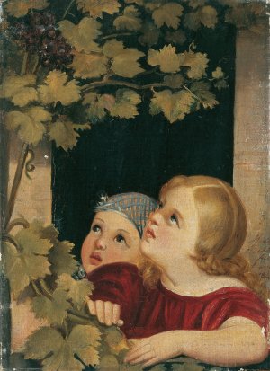 Zwei Kinder am Fenster by Maria Beatrice Oil Painting