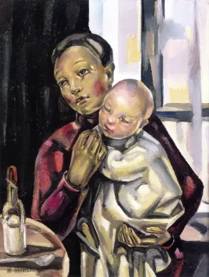 Motherhood by Maria Blanchard Oil Painting