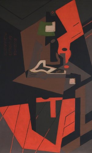 Still Life with Red Lamp by Maria Blanchard Oil Painting